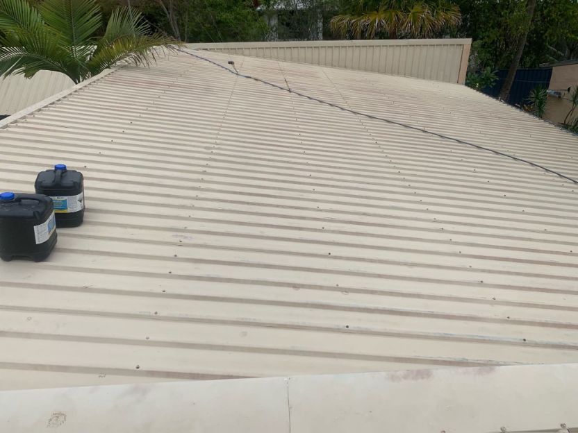 After pressure cleaning a roof sunshine coast